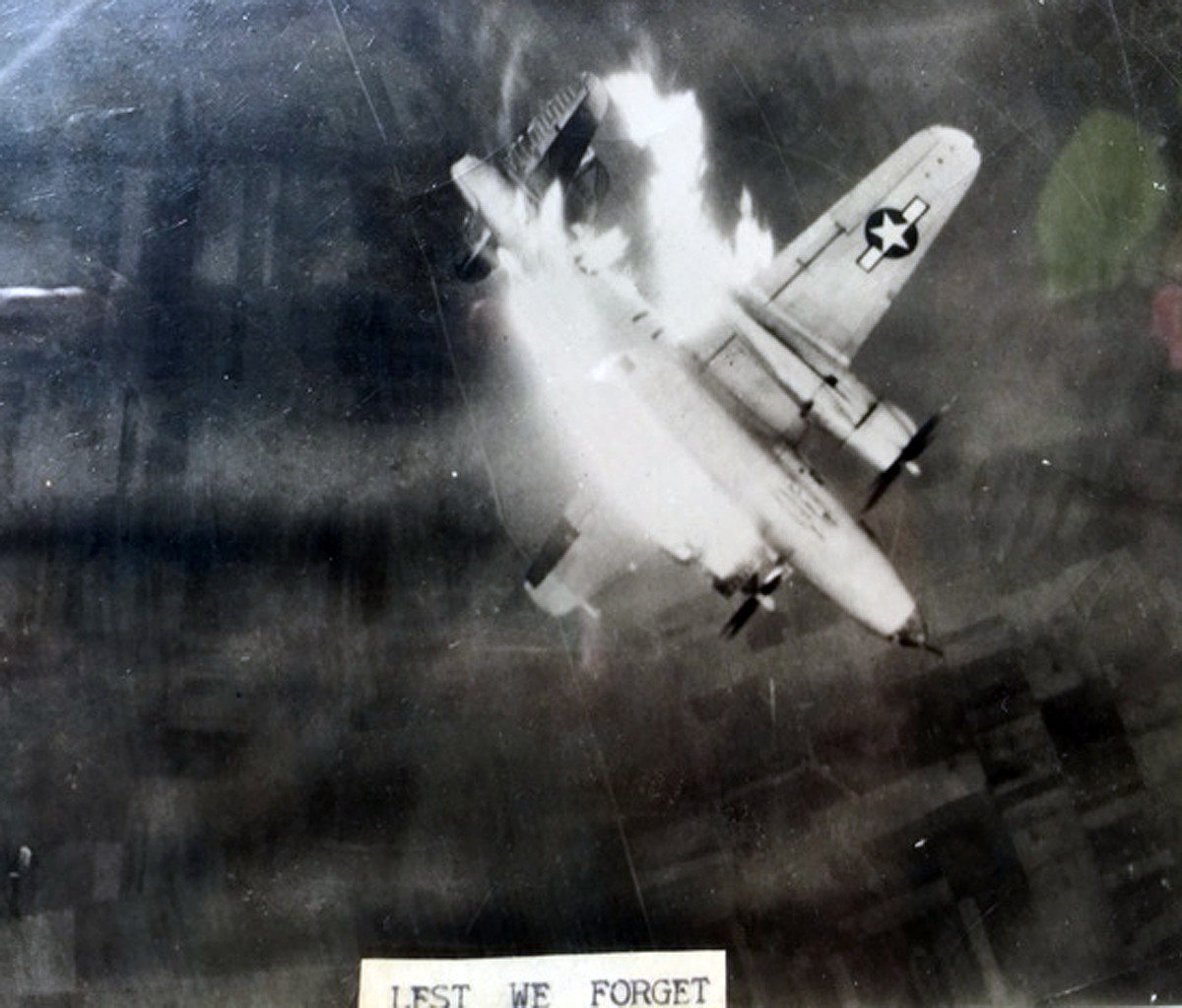 Burning B-26