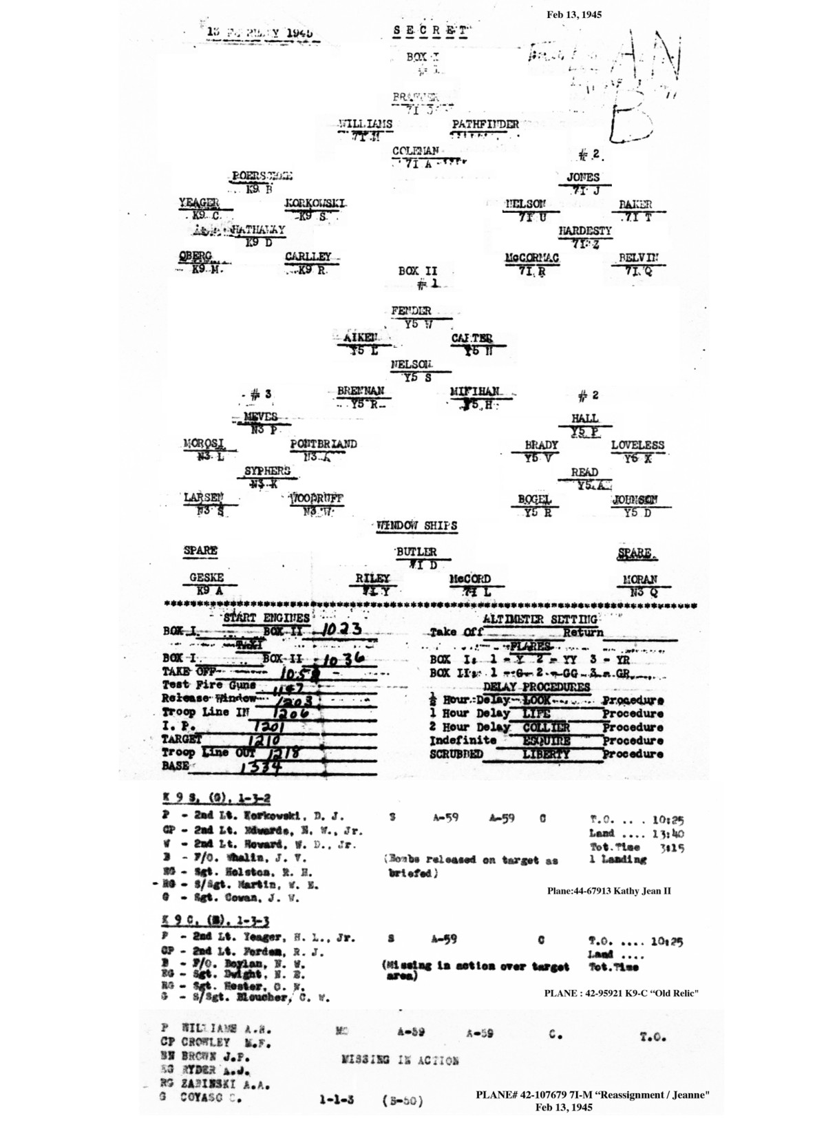 B0297 p692 Feb 13, 1944 Korkowski Form and LL