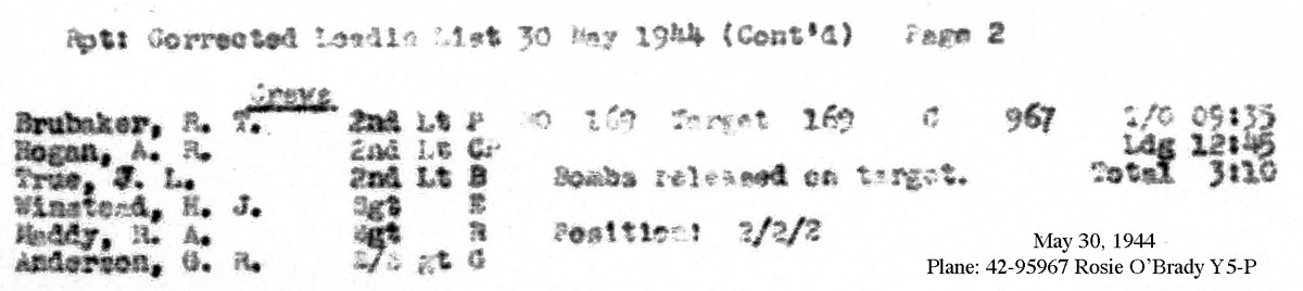 B0290 p127 May 30, 1944 LL Brubaker