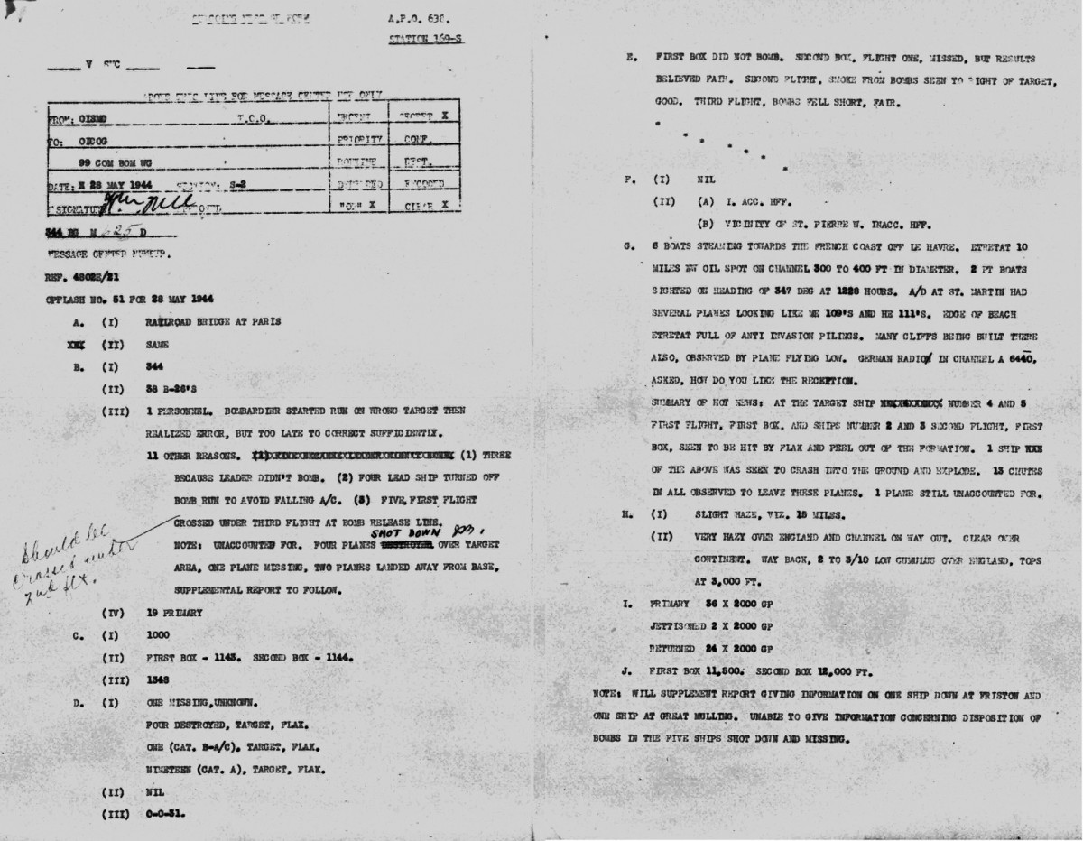 B0289A p358-9 May 28, 1944 Mission Results Woodrum