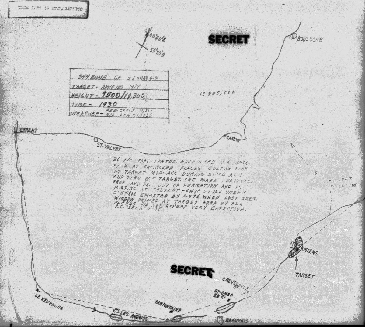 Horn Map May 28, 1944